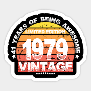 41 Year Old Gifts Vintage 1979 Limited Edition 41 th Birthday Sticker